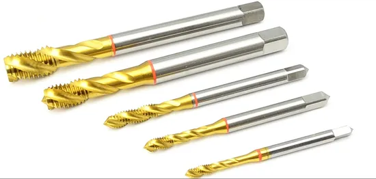 Threading Tool- DIN371 Tin Coating Hsse Spiral Flute Taps for Stainless Steel 4*0.7